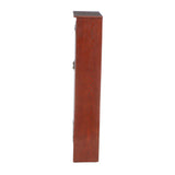 SEI Furniture Window Pane Storage Adjustable Shelves Display Cabinet, 47.75" H x 26.25" W x 9.5" D, Cherry SEI Furniture