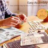 BELEEV Book Nook Kit - DIY Miniature Wooden Booknook with LED Lights, Dust Cover 3D Puzzle Bookend Bookshelf Decor Gift for Adults Teens - Magic Academy
