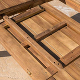 Christopher Knight Home Wilson Outdoor Expandable Acacia Wood Dining Table , Teak Finish Christopher Knight Home