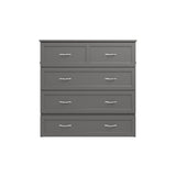 AFI, Northfield Murphy Bed Chest Twin XL with 6" Mattress, Storage Drawer & Built-in USB Charger, Grey AFI