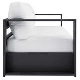 Modway Tahoe Aluminum Outdoor Patio Sofa in Gray White Modway