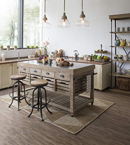 Creative Co-Op Glass and Mango Wood Ceiling Pendant Light Creative Co-Op