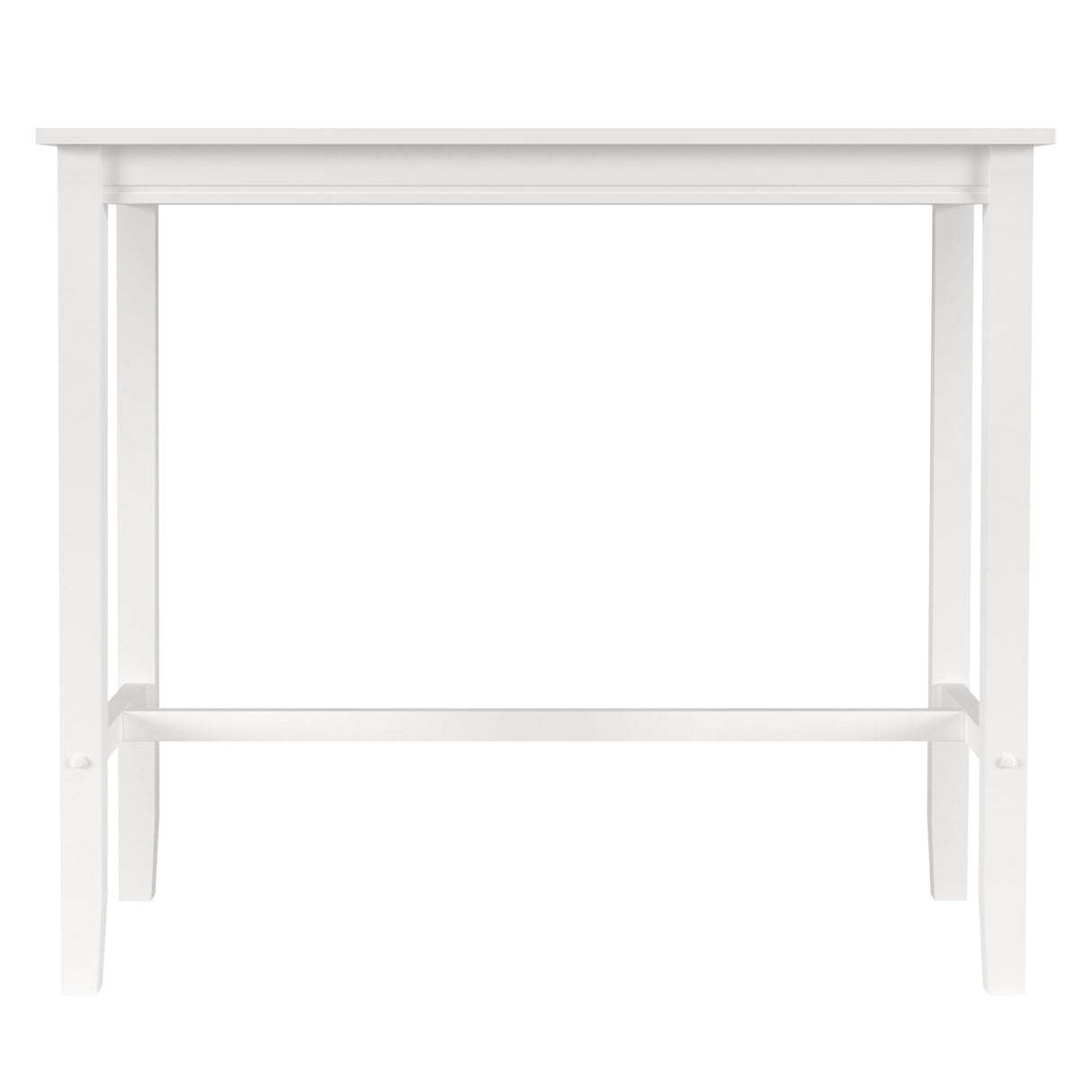 Linon White Bar Height Claridge Wooden 42" Pub Table Linon