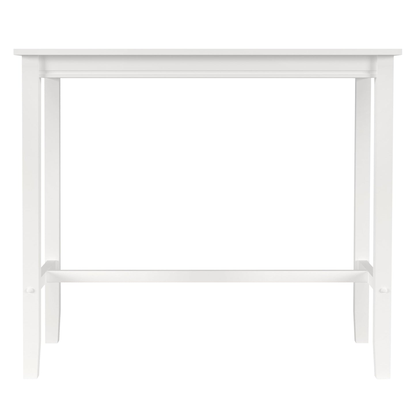 Linon White Bar Height Claridge Wooden 42" Pub Table - WoodArtSupply