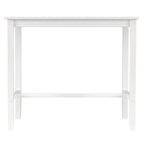 Linon White Bar Height Claridge Wooden 42" Pub Table Linon