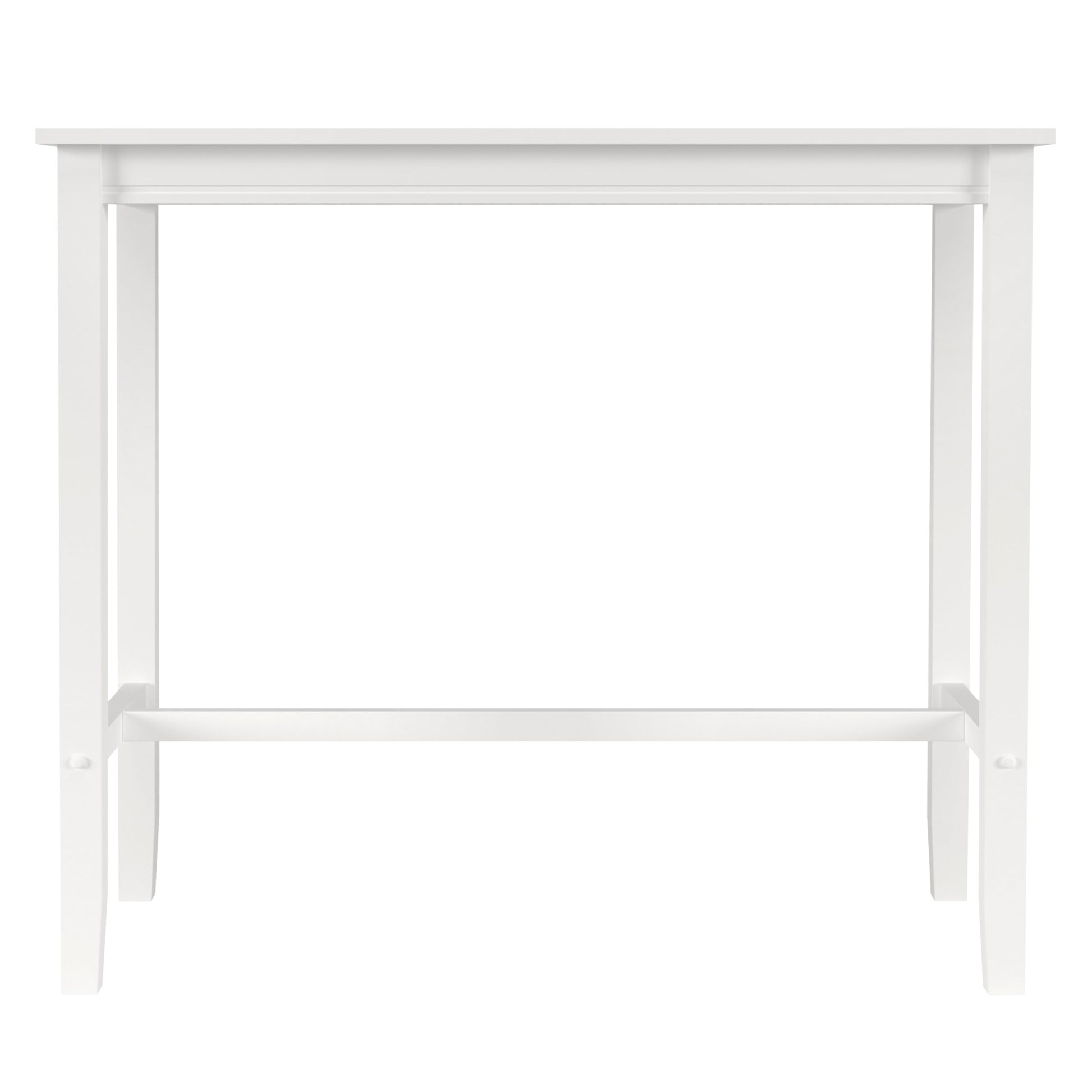 Linon White Bar Height Claridge Wooden 42" Pub Table - WoodArtSupply