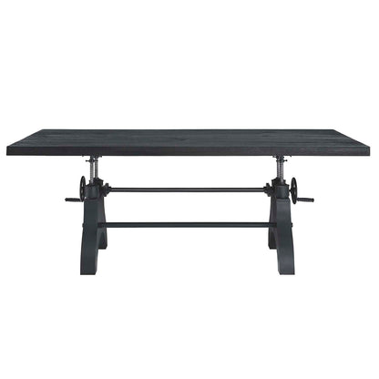 Modway 96" Adjustable Counter/Bar-Height Dining or Conference Table Black - WoodArtSupply