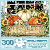 Bits and Pieces Jigsaw Puzzles for Adults 300 Pieces, Pumpkin Window Basket Bits and Pieces