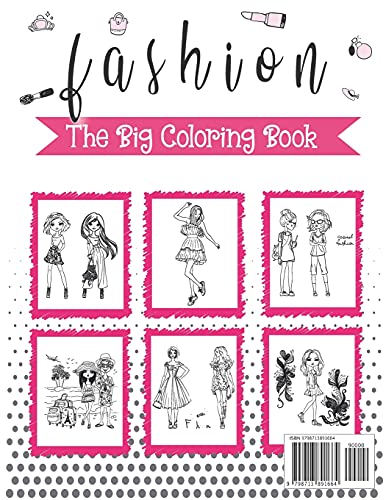 Fashion Coloring Book For Girls Ages 8-12: Fun and Stylish Fashion and Beauty Coloring Pages for Girls, Kids, Teens and Women with 55+ Fabulous Fashion Style