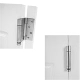 Swinging Doors Cafe Doors, Cafe Saloon Doors, Interior Wood Door Swing Door with Metal Hinges, Bar Saloon Swinging Doors for Kitchen Stairs Bedroom Entrance Partition (White A, 35.83x41.93in) Pinelicorn