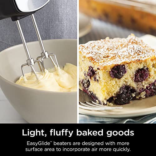 Ninja Hand Mixer, Immersion Blender, Foodi Power Mixer System, 750-Peak-Watt Handheld Emulsion Blender & Electric Hand Mixer Combo With Whisk, Beaters & 3-Cup Blending Vessel,120 volts, Black CI101 Ninja