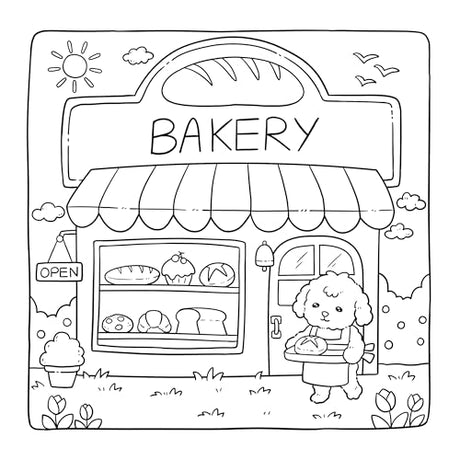 Adorable Shop: Cute & Simple Coloring Book for Adults and Kids Featuring the Joyful Daily Life of Animal Characters TAD Publishing LLC