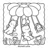 Little Friends: Coloring Book for Adults and Teens Featuring Fuzzy Animal Characters and Cute Besties in Cozy Moments and Daily Adventures for Relaxation (Cute & Easy Coloring) WoodArtSupply