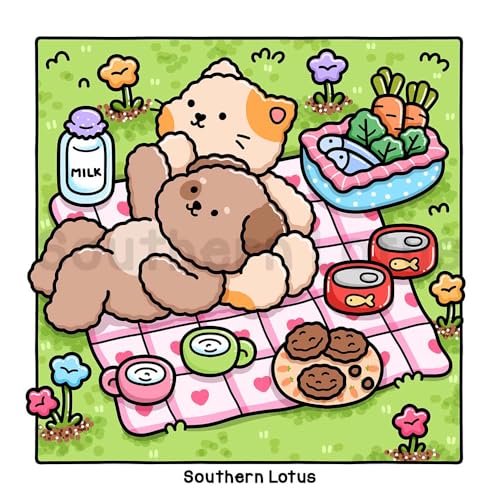 Fuzzy In Love: Coloring Book for Adults and Teens Featuring Little Fuzzy Animals in Love Moments and Cozy Activities, Cute Designs for Relaxation and Chill (Fuzzy Buddies) WoodArtSupply