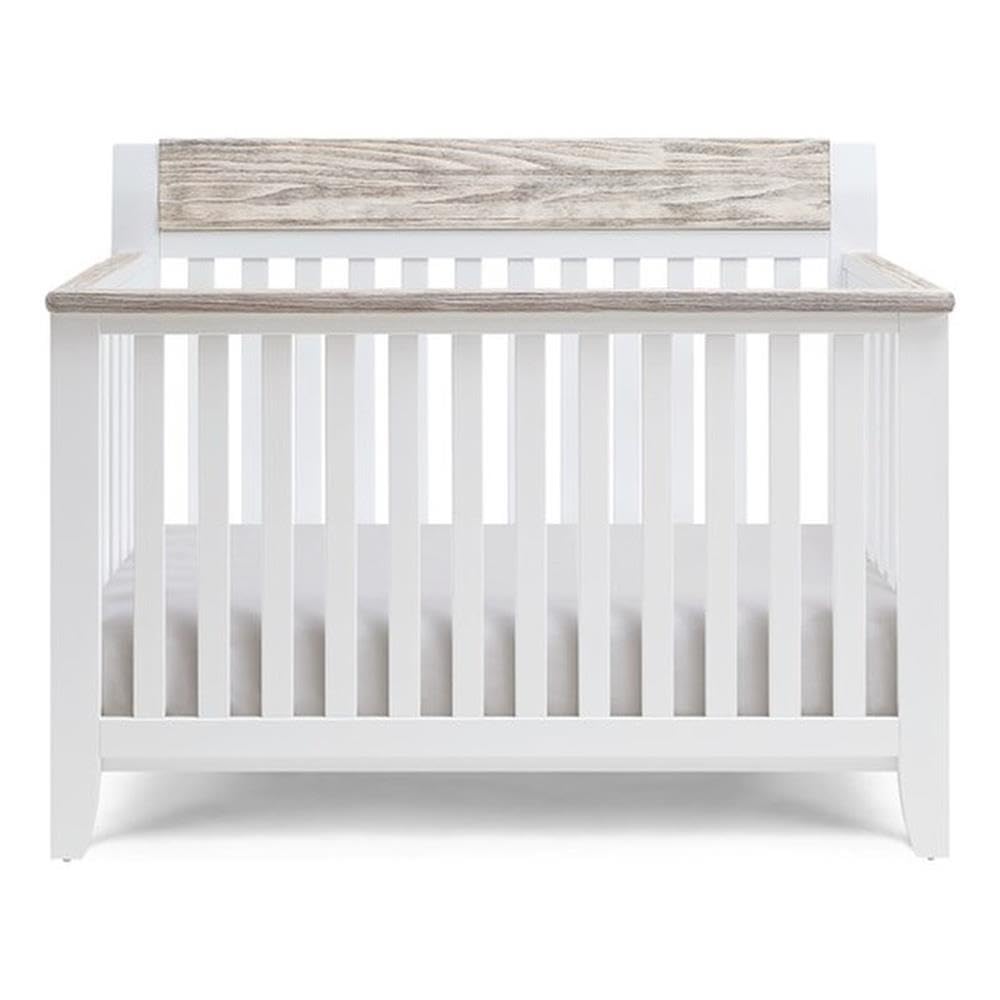 Suite Bebe Hayes 4 in 1 Convertible Crib, White and Wire Brushed Wood