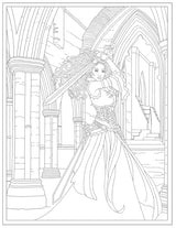 Creative Haven Gothic Fantasy Coloring Book; Skulls, Spiders, Graves, Bats, Cats, Ravens and Other Creepy Images to Color! (Adult Coloring Books: Fantasy) WoodArtSupply