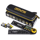 LEXIVON Aluminum Digital Angle Finder Gauge, 5-inch/130mm Multi-Purpose Protractor, Includes XL Display and Rugged Zippered Pouch (LX-DAF5) LEXIVON