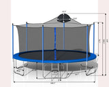 Awlstar 1000 LBS 14FT Outdoor Trampoline with Basketball Hoop & Safety Enclosure Net -ASTM Approved, Recreational Heavy-Duty Trampoline for Kids Adult Awlstar