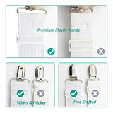 Bed Sheet Fasteners, Adjustable Mattress Suspenders, Mattress Cover Straps, Bed Corner Holder and Keepers and the Bed Sheet Grippers Clips (Triangle White Set of 4) RayTour