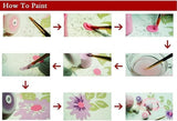 Meecaa Paint by Numbers Water Lily Pond Lotus Impression Kit for Adults Beginner DIY Oil Painting 16x20 inch (Water Lily, No Frame) Meecaa