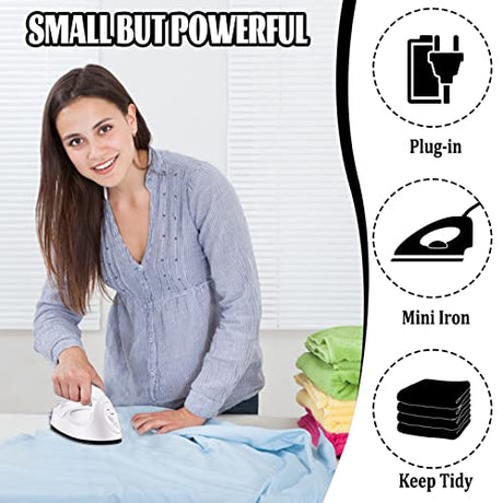 Mini Heat Press Small Iron Portable Heat Press Machine Mini Craft Iron with Charging Base Accessories for DIY T-Shirts, Shoes, Bag and Hats Heat Transfer Vinyl Projects (White) ACHENYUANYUAN