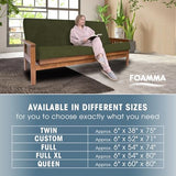 Foamma Memory Foam Futon Mattress, Double-Sided Foldout Couch Futon Mattress, 6" x 54" x 74" Full Size (Deep Forest), Corduroy Fabric - Heavy Duty Sofa Bed, Thick Corded Cushion (Frame NOT Included) Foamma