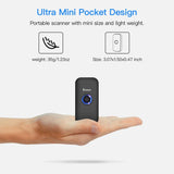 Eyoyo Mini 1D Bluetooth Barcode Scanner, 3-in-1 Bluetooth & USB Wired & 2.4G Wireless Barcode Reader Portable Bar Code Scanning Work with Windows, Android, iOS, Tablets or Computers Eyoyo