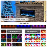 Valuxhome 42 inch Electric Fireplace Heater with App & Remote Control, Recessed and Wall Mounted Electric Fireplace, 1-9H Timer, 13 * 13 * 13 Color Combinations, Screen Touch, 1500/750W Valuxhome