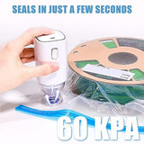 OVV3D Filament Storage Bags 30pcs, PLUS SIZE 32X34cm 3D Printer Filament Storage Bags Vacuum Sealed Kit with 30 Desiccants, Auto Pump,Perfect for 3D Filament Storage or Using After Filament Dryer Box OVVNYXE