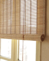 Erfolkerz 35" Wx72 H Bamboo Blinds Roller Shades for Indoor Windows, Blackout Bamboo Curtain Roll Up wiht Cord, Privacy Roman Shade for Interior/Exterior Windows, Mounting Hardware Included Erfolkerz