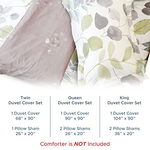Essina Duvet Cover Set – 3 Pcs Queen Duvet Cover Set with 1 Queen Duvet Cover and 2 Pillow Shams – 620 Thread Count – Soft Cotton Duvet Cover Queen Size – Luxurious Cotton Comforter Cover – Watercolor Essina