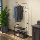 Simple Houseware Coat Rack with Storage Shelf, Black Simple Houseware
