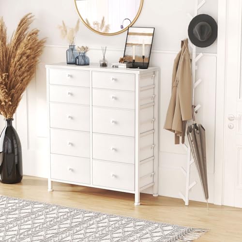 BOLUO White Night Stand with Drawers 3 Drawer Dresser for Bedroom, Tall Nightstand for Closet Dorm Modern Bedside Table BOLUO