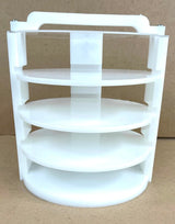 Pen Kit Mall - Pressure Pot Rack for Resin Casting - 4 Locking Shelves - Heavy Duty HDPE Material - Fits Harbor Freight Converted 2.5 Gallon Pots Pen Kit Mall