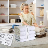 Numyew 24 PCS Bed Sheet Organizer Bands, Bed Sheet Keepers, King, Queen, Full, Twin Size Sheet Organizer, Elastic Linen Labels for Bed Sheet Sets and Closet Organization Numyew