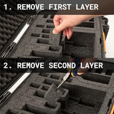 Pelican Vault V300-5 Pistol and 19 Magazine Pre-Cut Foam Gun Case (Black) Pelican