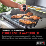 Weber Instant‑Read Thermometer Probe, Black/Silver – Fast Digital Grill & Kitchen Thermometer with 15‑Second Readout, Auto Shutoff & Fahrenheit/Celsius Options - Grill Accessory