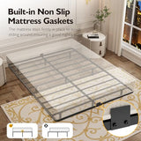 FSJianYi Floating Bed Frame Queen Size with LED Lights Metal Platform Bed No Box Spring Needed Easy to Assemble (Queen (U.S. Standard)) FSJianYi