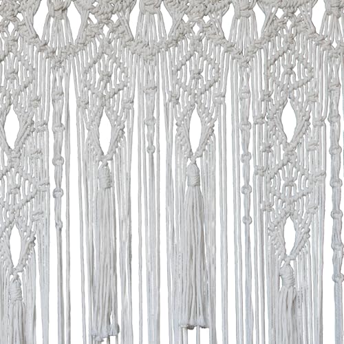 Atsweetlife Macrame Curtain Handmade Boho Doorway Curtains,Backdrop Panel Hippie Door Hanging Wedding Decor Curtain Divider Bohemian Cover Bedroom (Natural, 90×200cm/35×79in, Gradient) Atsweetlife
