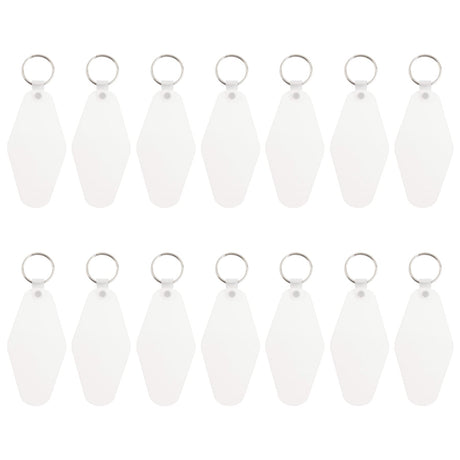 Framendino, 16 Pack Motel Hotel Shape Sublimation Blank Keychains IY Heat Transfer Keychain with Key Rings Framendino