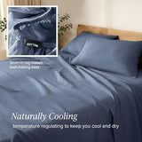 Bare Home Twin Extra Long Sheet Set - Luxury 100% European Linen - Deep Pockets - Easy Fit - 3 Piece Set - Bedding Sheets & Pillowcases (Twin XL, Indigo) Bare Home