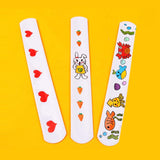 HappyHapi 42 Pack Slap Bracelets White, 8.7 x 1.2 Inch DIY Slap Bands Party Favors for Birthday,Halloween,Christmas, Blank Soft Wristband School Craft Projects, DIY Painting, Corsage, Vinyl Wrapping HappyHapi
