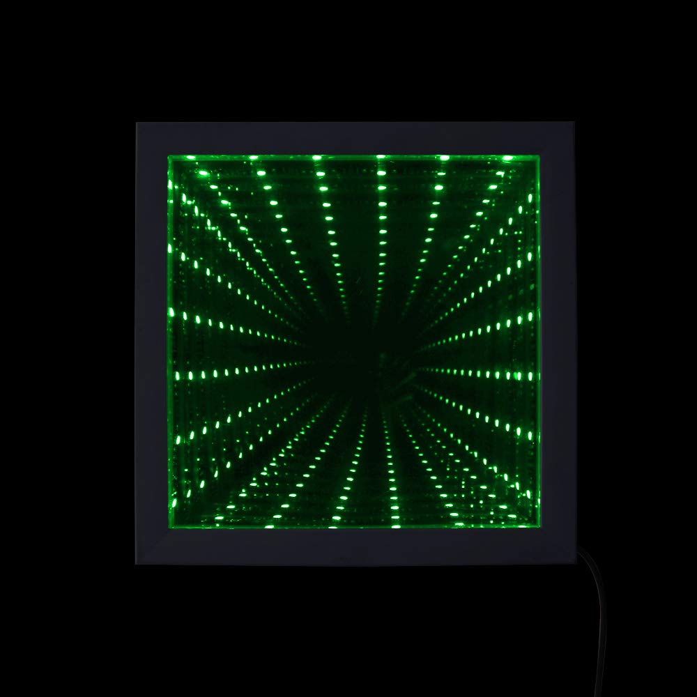 The Geeky Days LED Infinity Wall Mirror Frame with Multi Color Changing Light (38x38cm) The Geeky Days