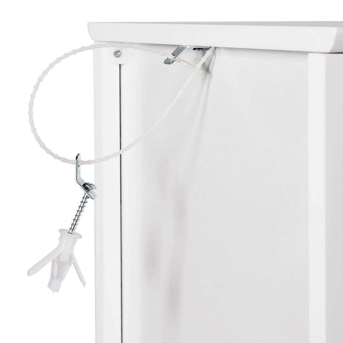 Yaheetech White Bathroom Storage Cabinet with Drawer and Shutter Door - Versatile Organizer Unit for Any Room - WoodArtSupply