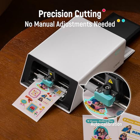Liene PixCut S1 Color Sticker Printer & Cutting Machine - All-in-One Sticker Maker for DIY Crafts, Custom Labels & Gifts. Thermal Dye-Sublimation Photo Printer, 300 DPI, Precise AI Auto-Cutting Liene