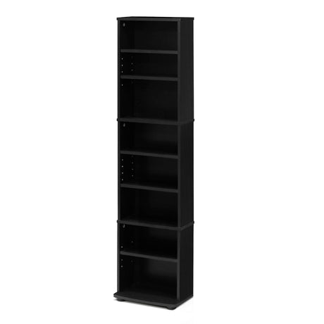 FURINNO JAYA Space Saving Multimedia Storage Tower, Espresso Furinno