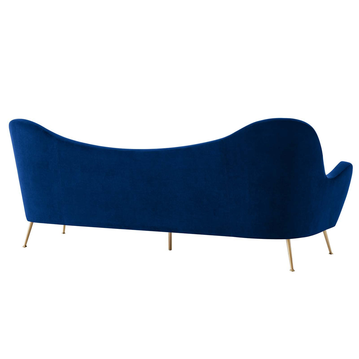 Modway EEI-5874-NAV Cheshire Channel Tufted Performance Velvet Sofa, Navy Modway