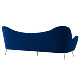 Modway EEI-5874-NAV Cheshire Channel Tufted Performance Velvet Sofa, Navy Modway