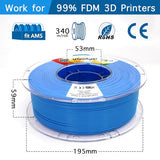 YXPOLYER PLA Plus Filament Food-Grade pla+ PLA Plus 3D Printing Filament 1.75 mm 1kg 2.2lbs with Reusable PC Spool, Modified 3D Printer Filament for Most FDM 3D Printers yxpolyer