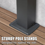 Domi Outdoor Living 9’ x 13’ Outdoor Retractable Pergola Against The Wall with Weather-Resistant Canopy Aluminum Garden Pergola Patio Grill Gazebo for Courtyard domi outdoor living